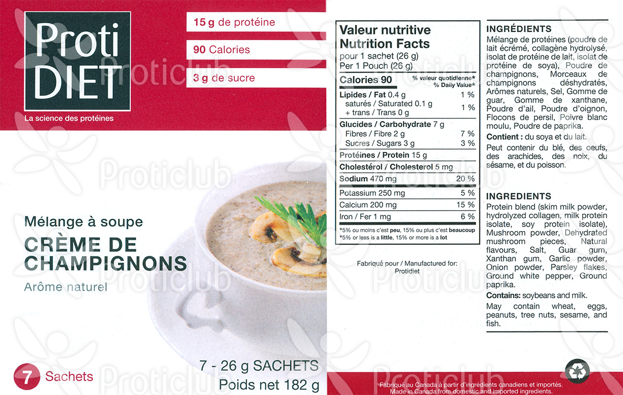 Product: Soup - Cream of Mushroom | PROTICLUB