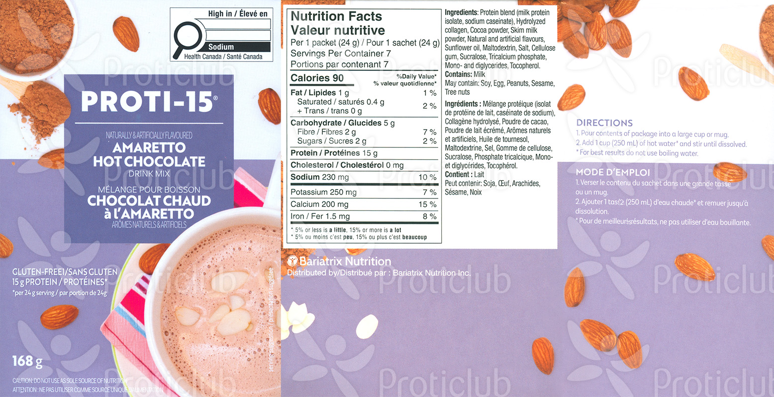 Produit : Boisson chaude choco amaretto | PROTICLUB